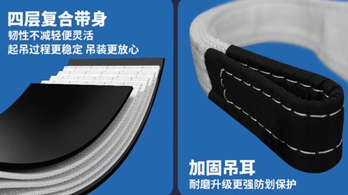 扁平白色吊裝帶